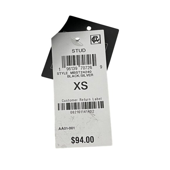 Bar III $94 Bathing Suit One Piece Black Studded Cut Out Swimsuit XS NWT - Picture 6 of 8